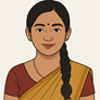 a girl with traditional wear for testomonial picture